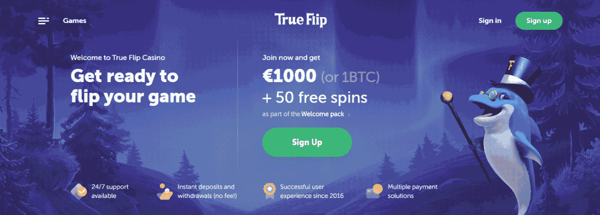 TrueFlip Review - Best Online Bitcoin Casino 