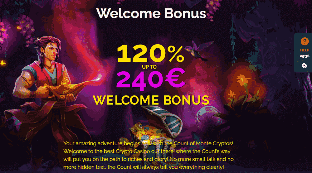 MonteCryptos Reviews - Welcome Bonus