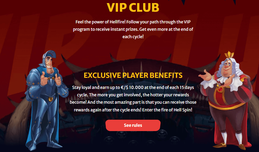 Hell Spin Casino VIP Club