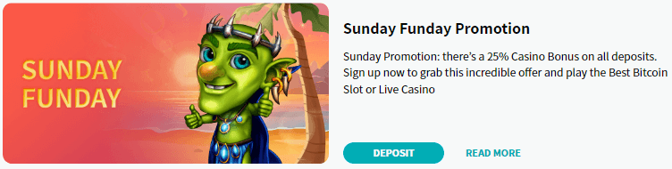 Sunday Funday Promotion by CoinSaga Casino