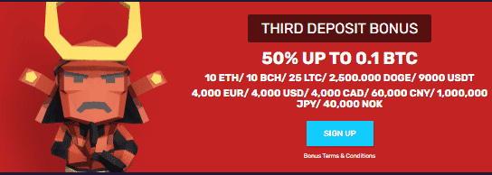 BitcoinCasino.io Third Deposit Bonus