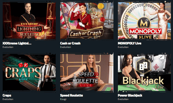 Casinozer Live Casino Games