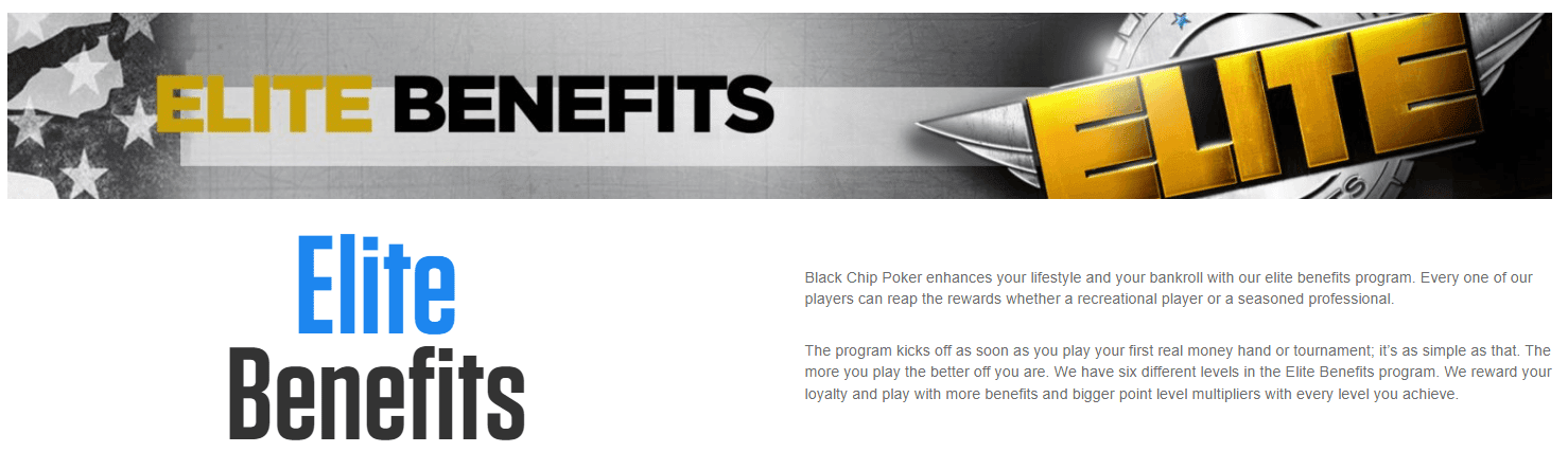 Black Chip Poker Elite Benefits