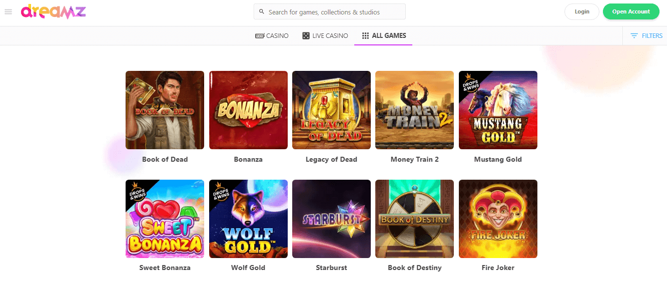 Dreamz Casino - Casino Games