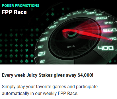 FPP Race Promo by Juicy Stakes Poker