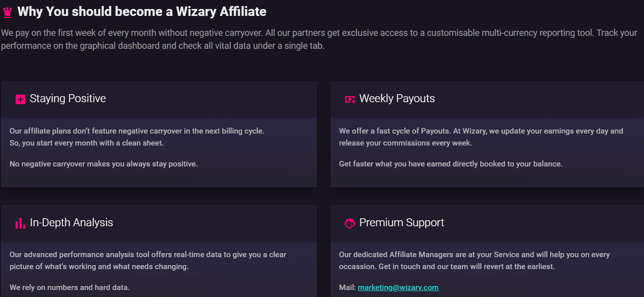 Wizary Casino Affiliate Program