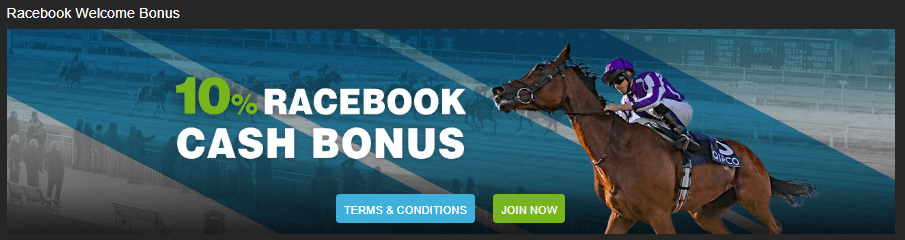 10% Racebook Cash Bonus by Jazz Sports