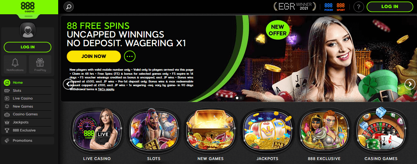 888casino Offerings