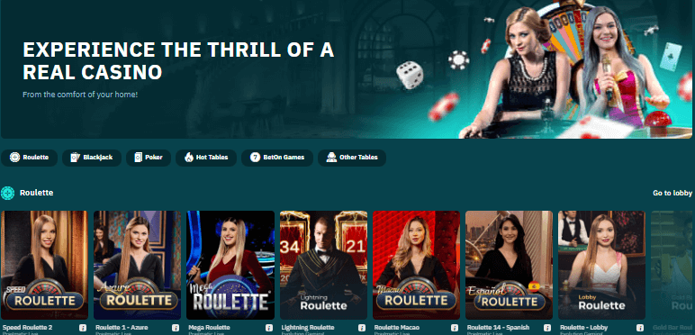 arcanebet Live Casino Games