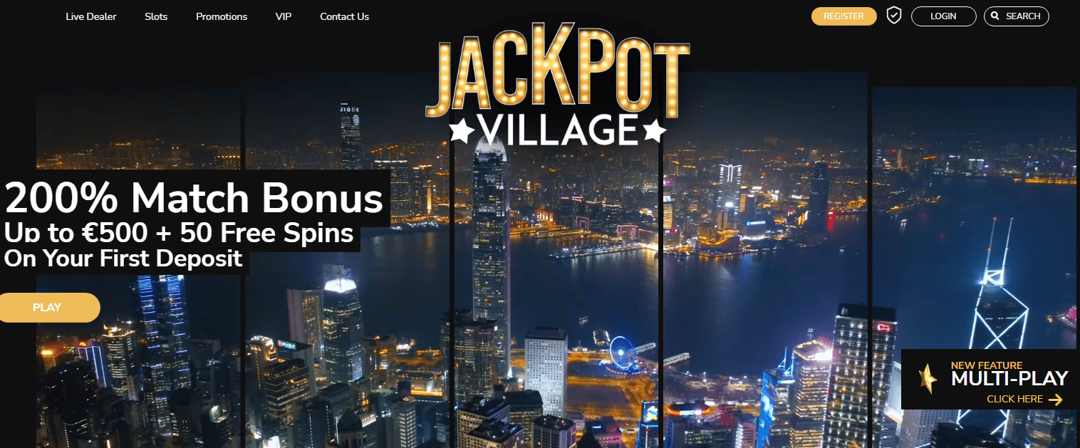 Jackpot Village Casino User Interface