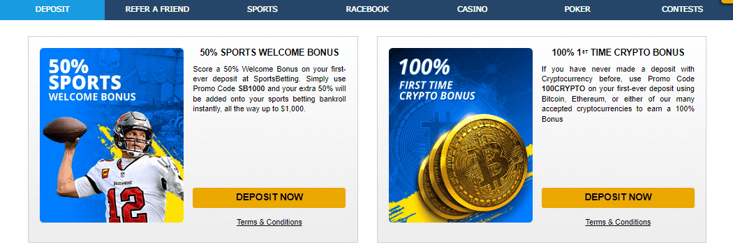 SportBetting.ag Deposit Bonuses