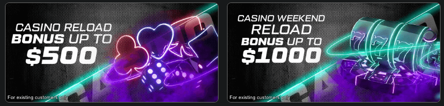 Xbet Casino Reload and Weekend Reload Bonus