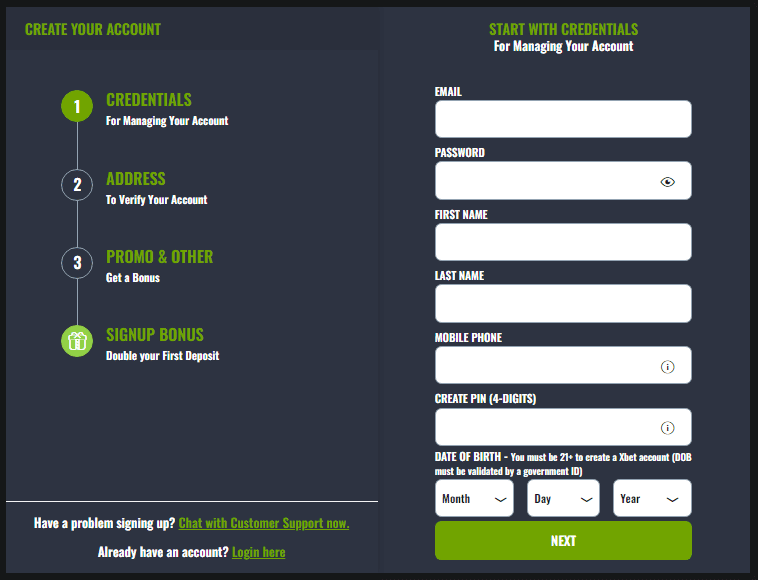 Xbet Sign Up Process