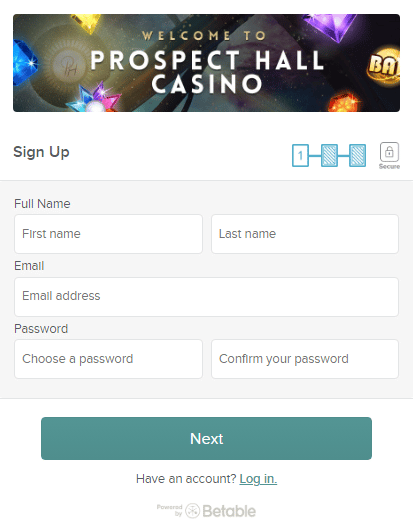 Prospect Casino Sign Up Process