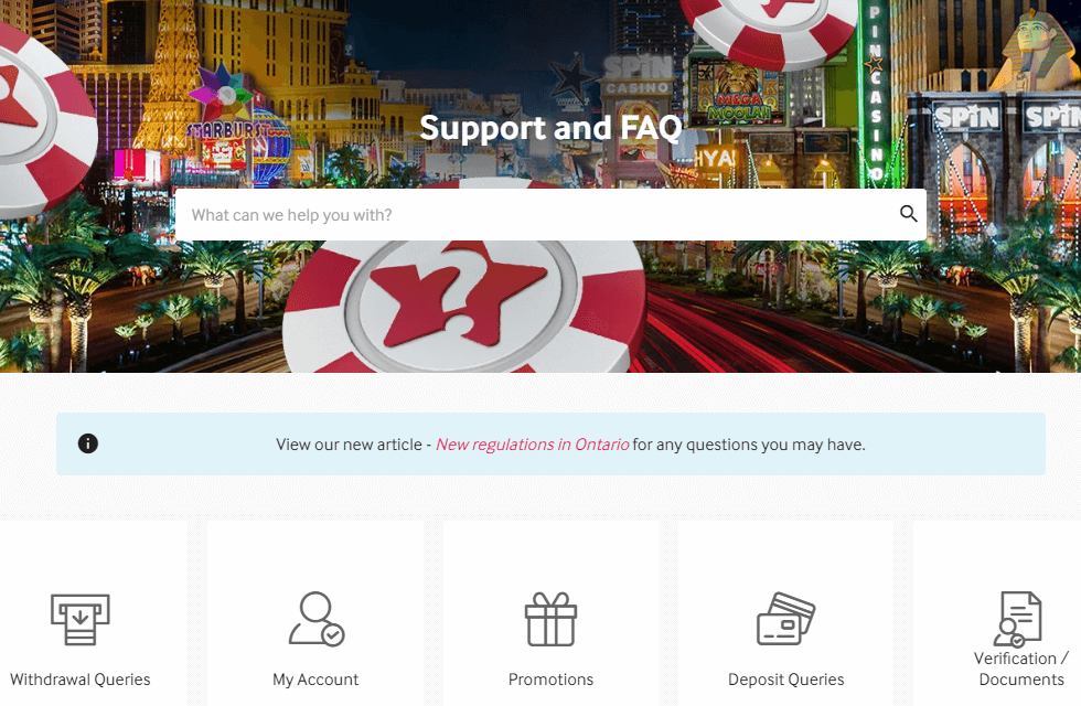 Spin Casino Support & FAQ Section