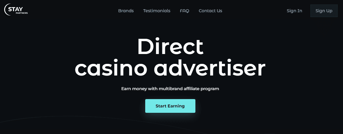 Stay Casino Affiliate Program via Stay Partners