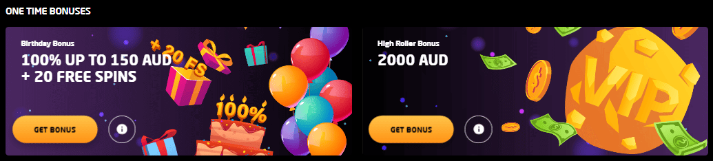 Stay Casino One Time Bonuses