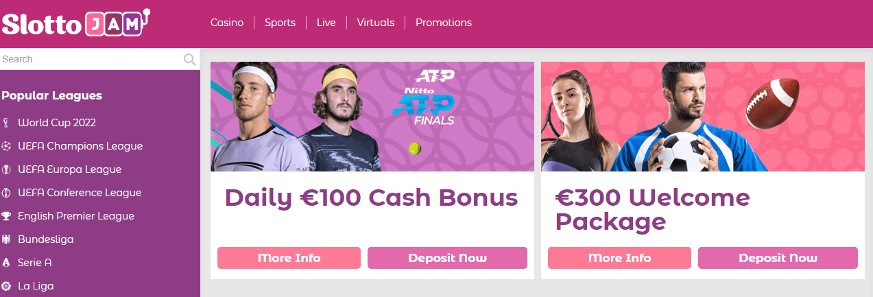 Welcome Bonuses by SlottoJAM Casino 