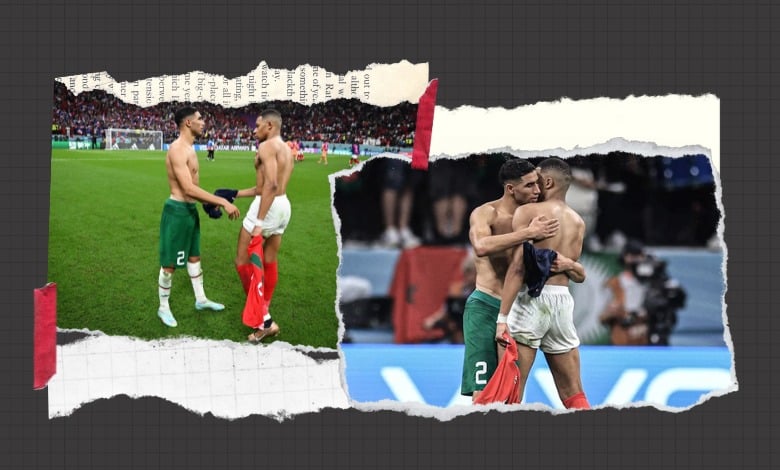 Mbappe swapping shirts with Hakimi wins hearts as fans applaud Morocco's  roaring show at World Cup 2022