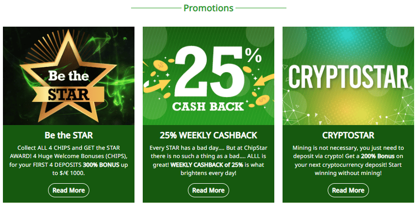 ChipStar Casino Promotion Offers