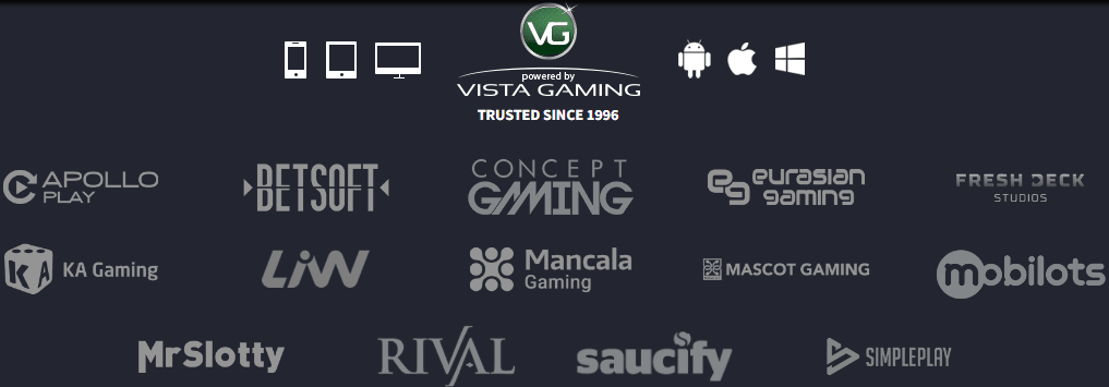 Vegas Crest Casino Software Providers