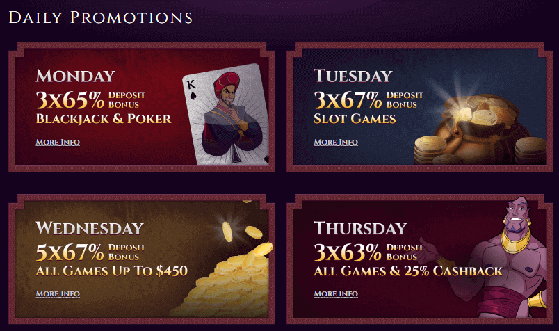 Aladdins Gold Casino Daily Promotions