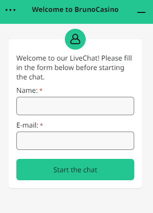 Bruno Casino Live Chat Support