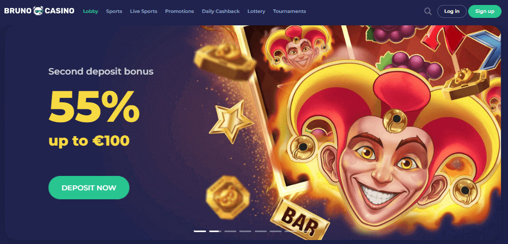 Bruno Casino User Interface