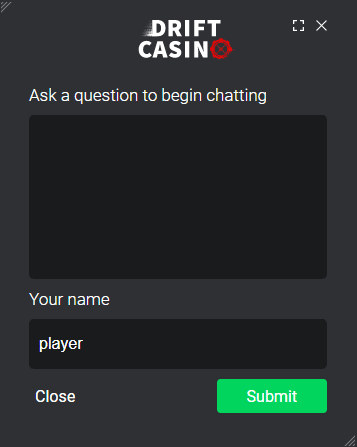 Drift Casino Live Chat Support