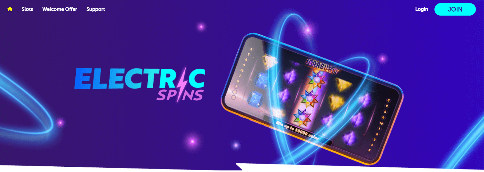 Electric Spins Casino - User Interface