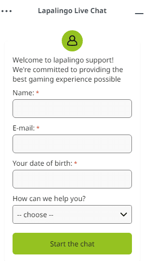 Lapalingo Live Chat Support