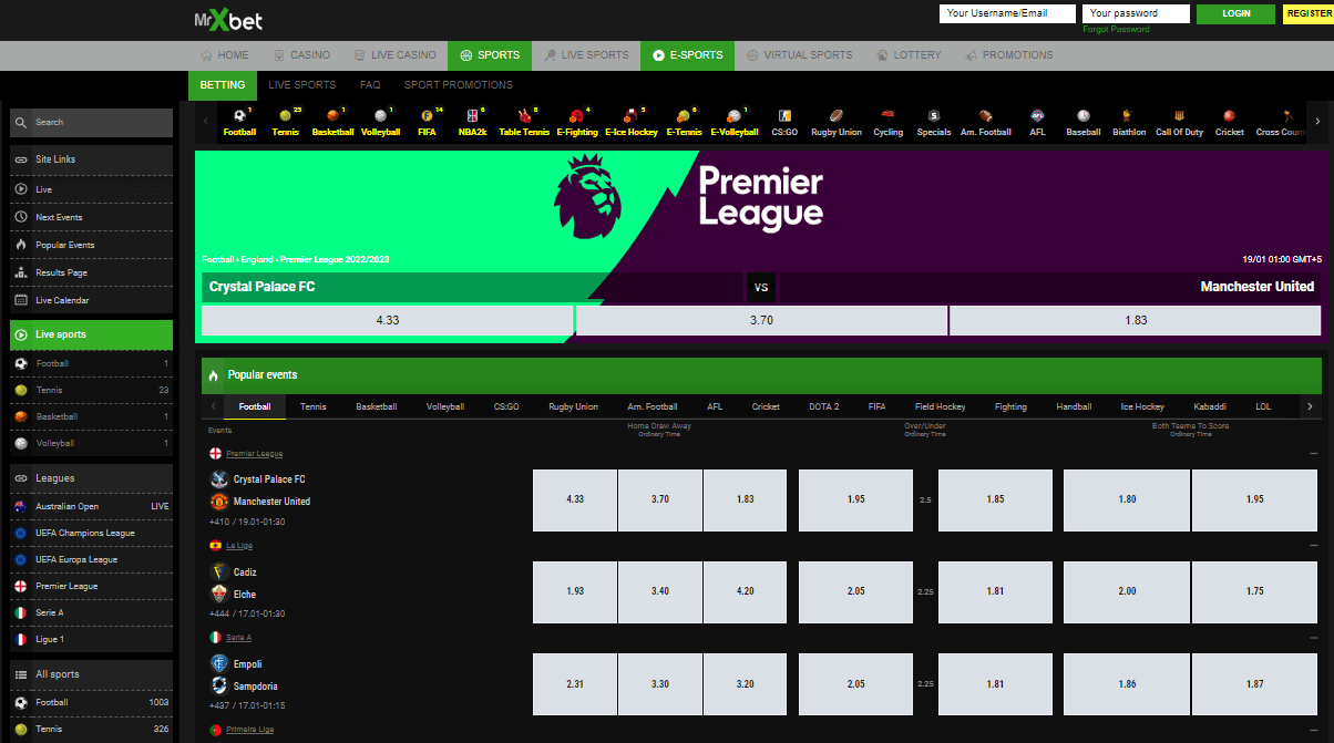 MrXbet Casino Sportsbook