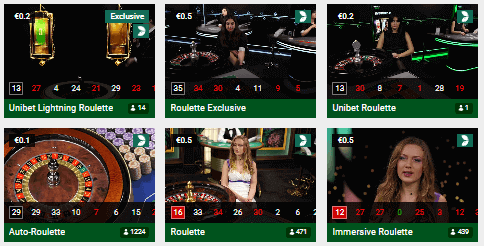 Unibet Live Casino Games