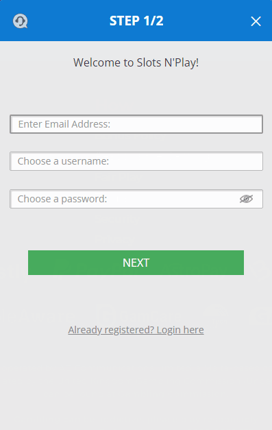 Slots n'Play Casino Sign Up Process