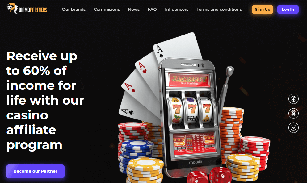 BiamoBet Casino Affiliate Program