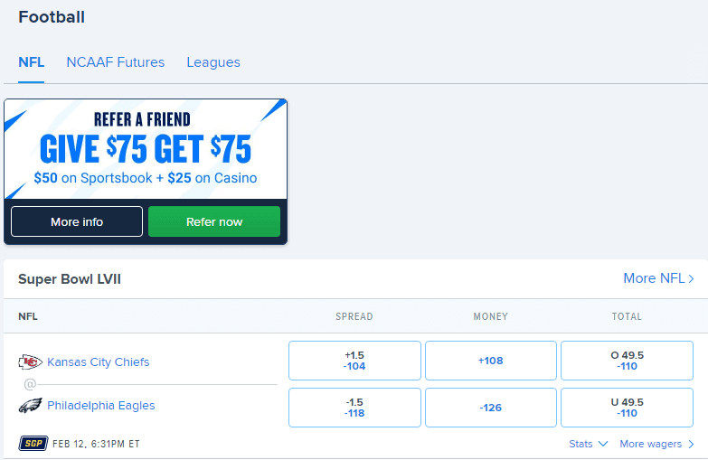 Football Betting at FanDuel Sportsbook