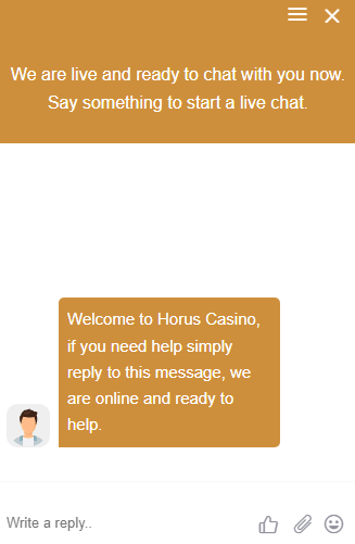 Horus Casino Live Chat Support