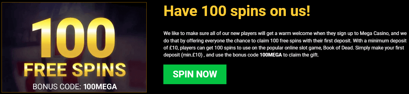 Mega Casino Free Spins Offer