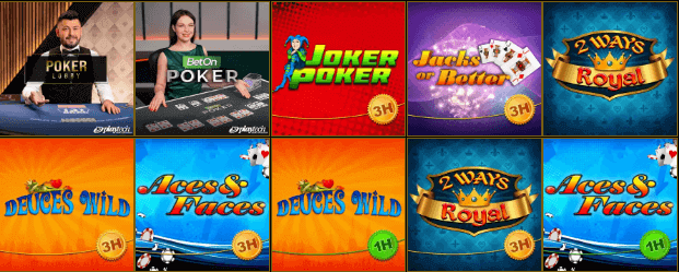 Mega Casino Video Poker Games