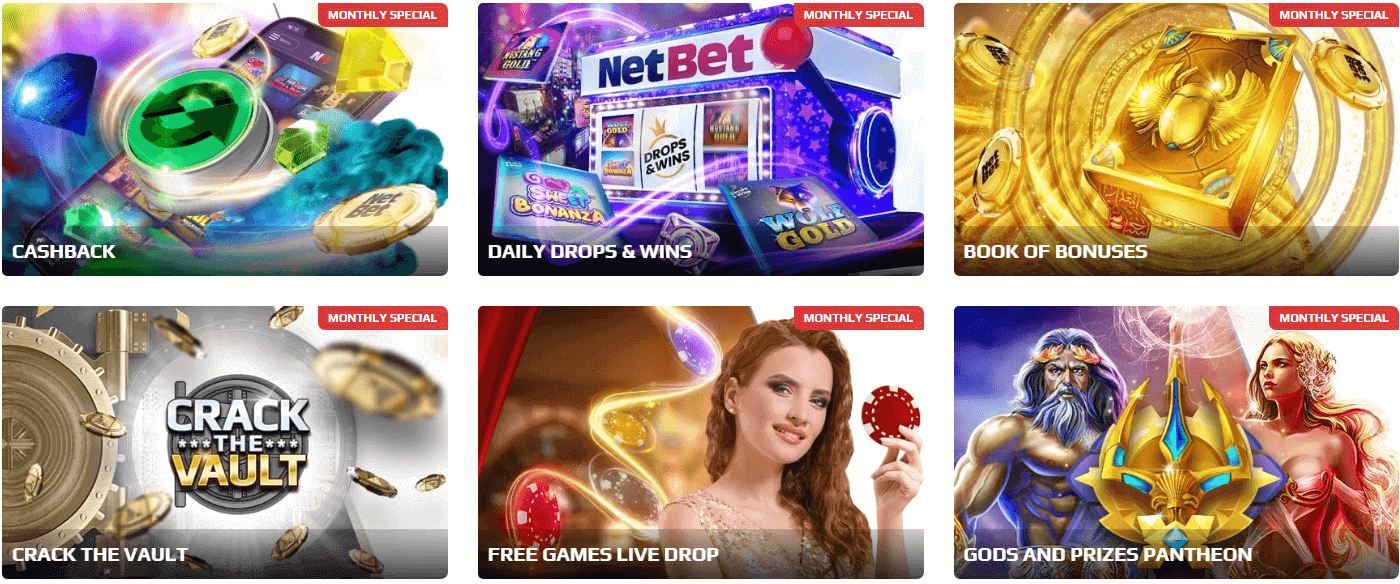 NetBet Monthly Special Promotions