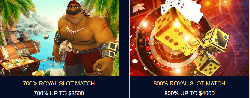 Royal Planet Casino Royal Slots Match Bonuses