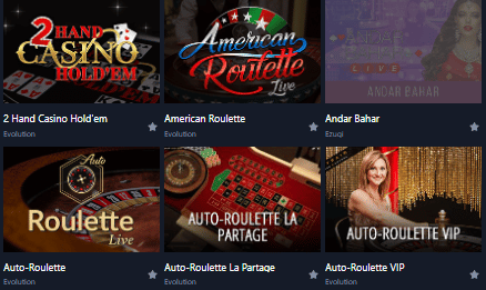 SportBet.one Live Casino Games