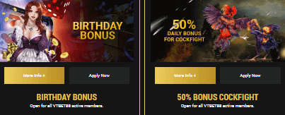 VTBET88 Casino Birthday Bonus