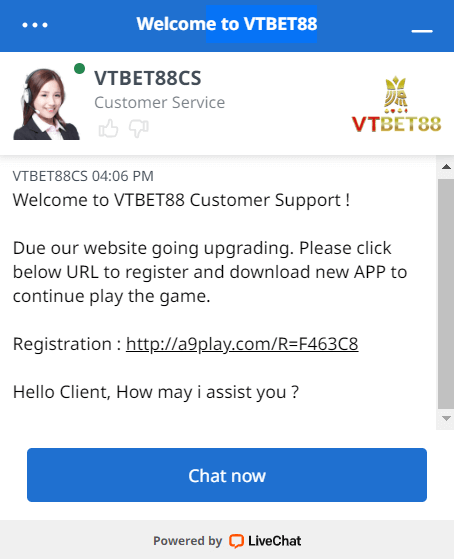 VTBET88 Casino Customer Support