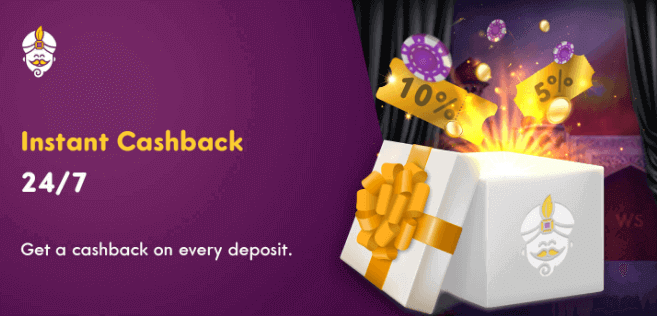 Wild Sultan Casino 25% Instant Cashback