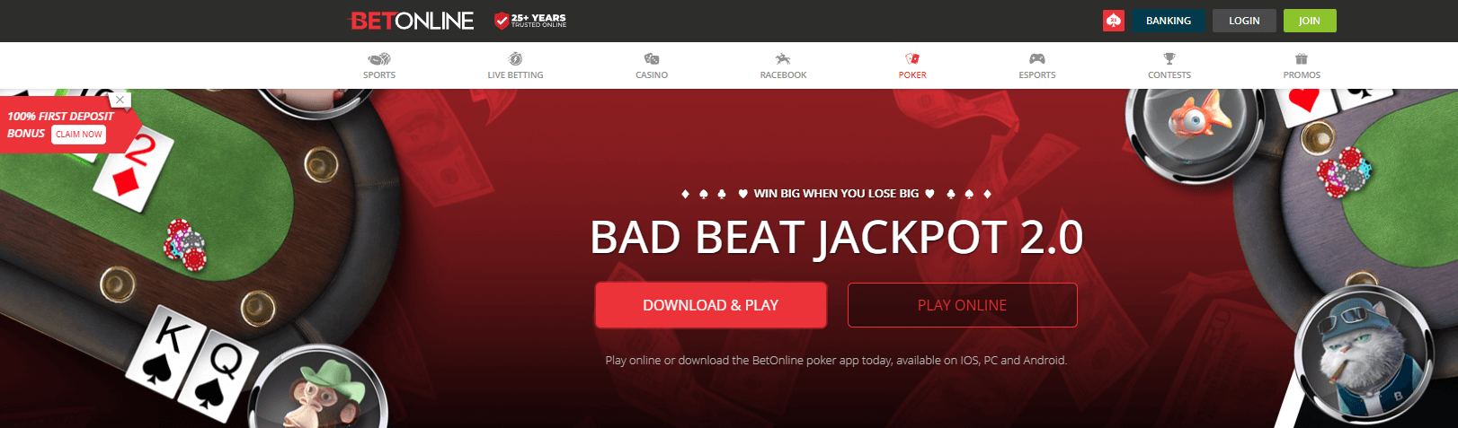 BetOnline Mobile Poker App