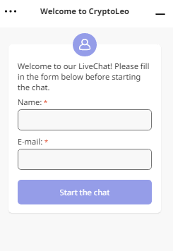 CryptoLeo Live Chat Support