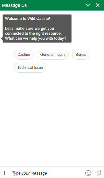 Wild Casino Live Chat