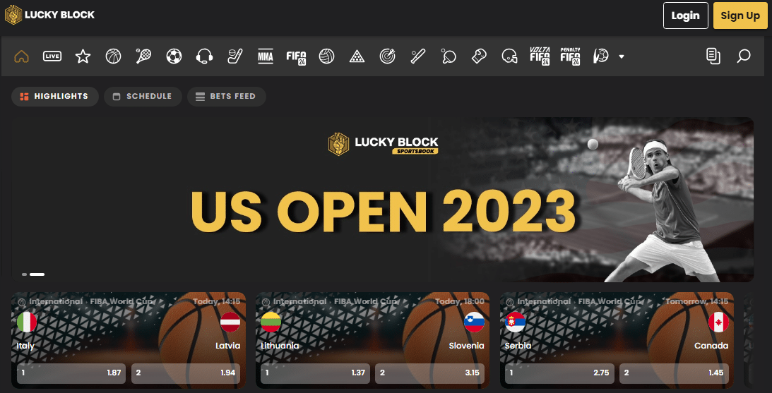 Lucky Block Sports Betting Feature