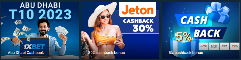 Cashback Bonuses at 1xBet